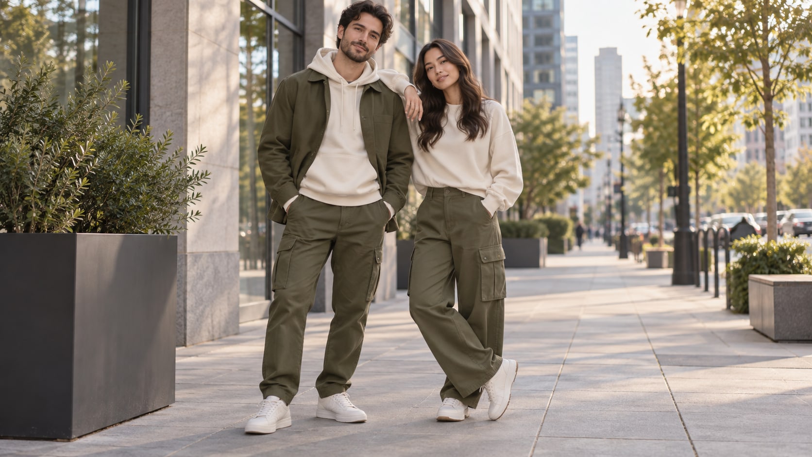 Filmora AI image generator creating couple outfit prompt visuals