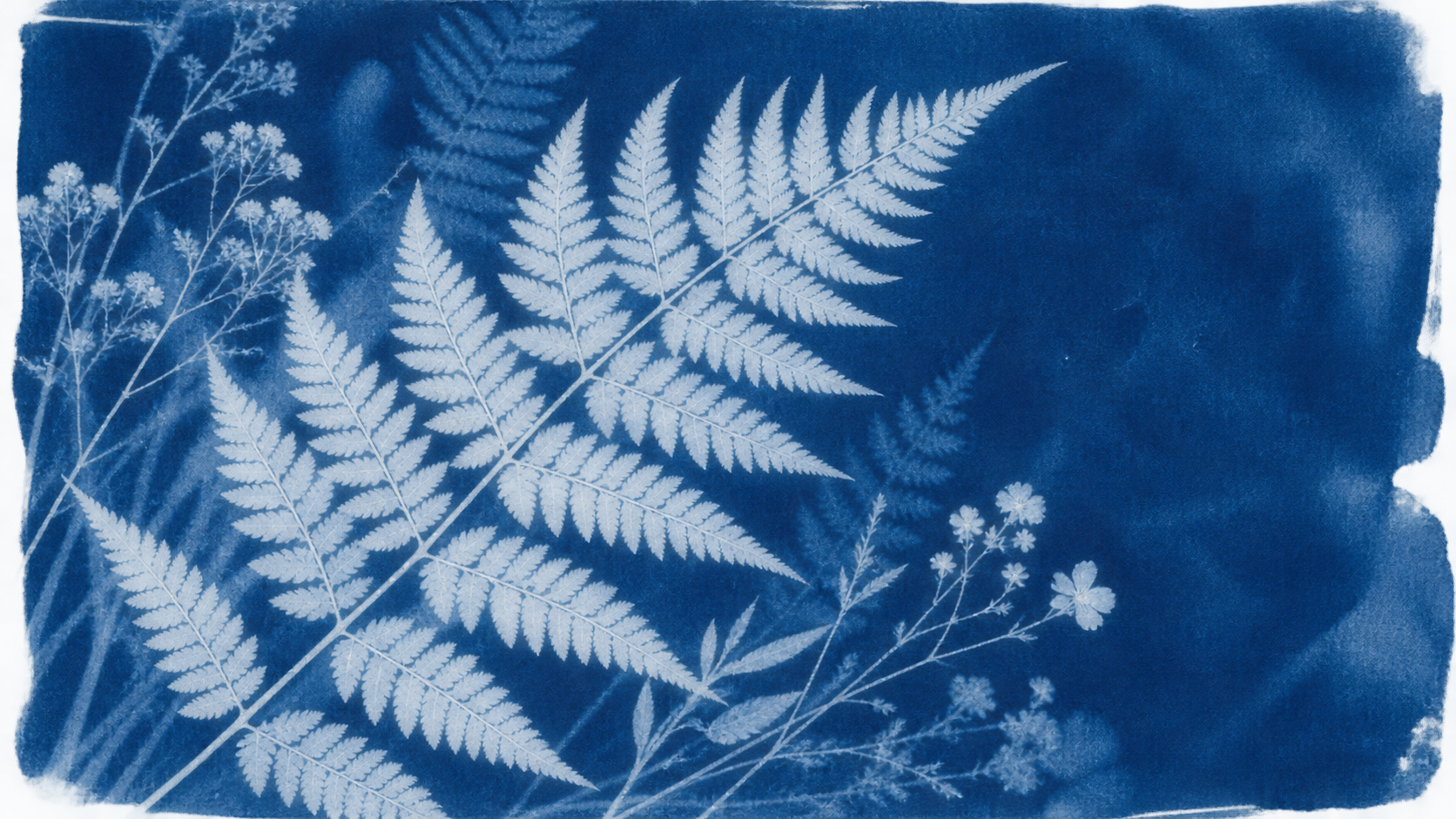 Filmora AI image generator creating cyanotype photo prompt visuals
