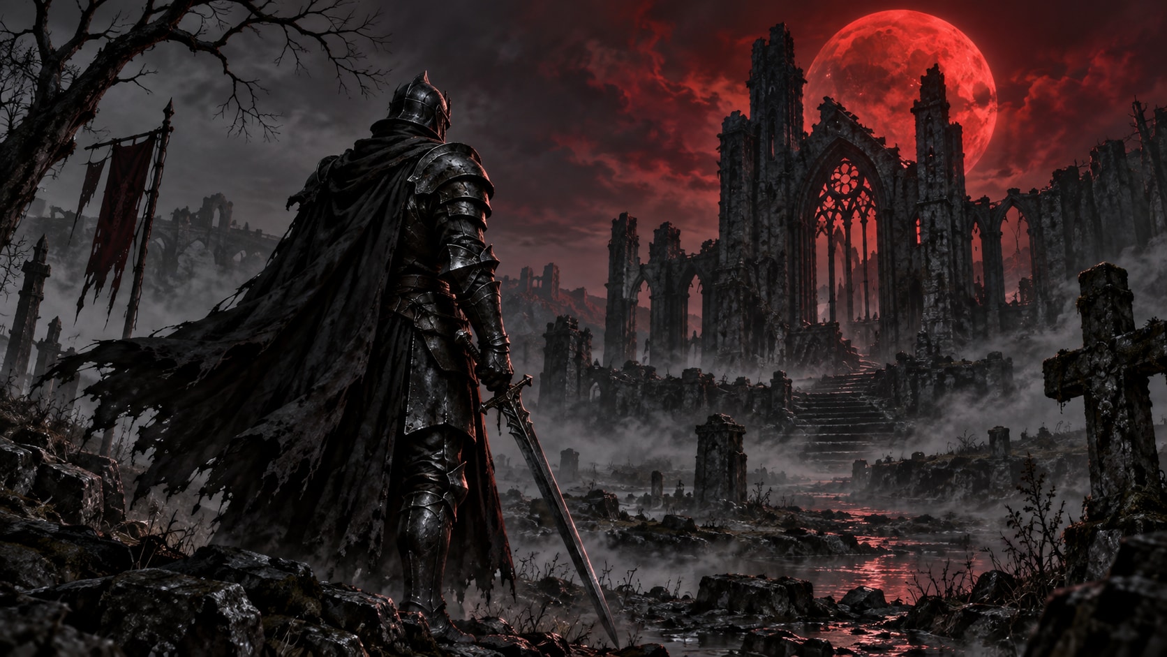 Filmora AI image generator creating dark fantasy prompt visuals