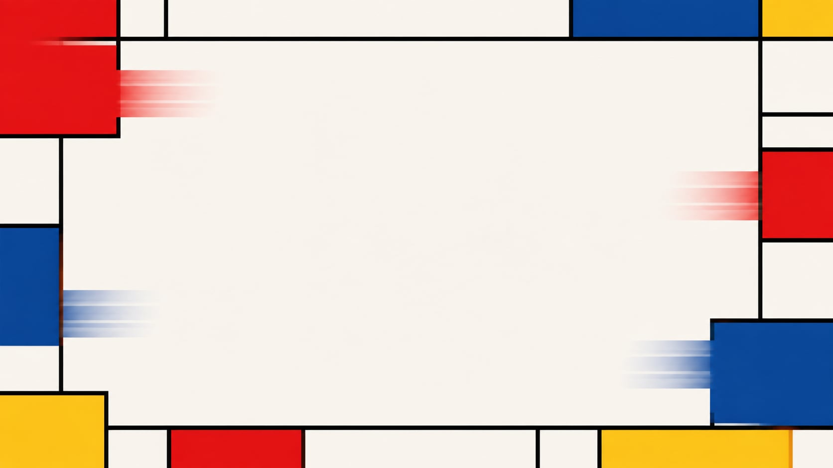 Mondrian-style grid converted into video inside Filmora