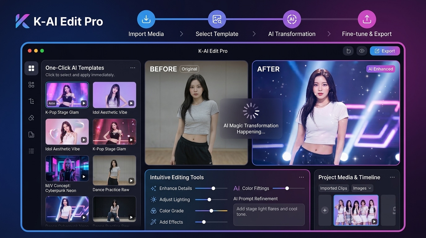 Effortless AI fancam editing process