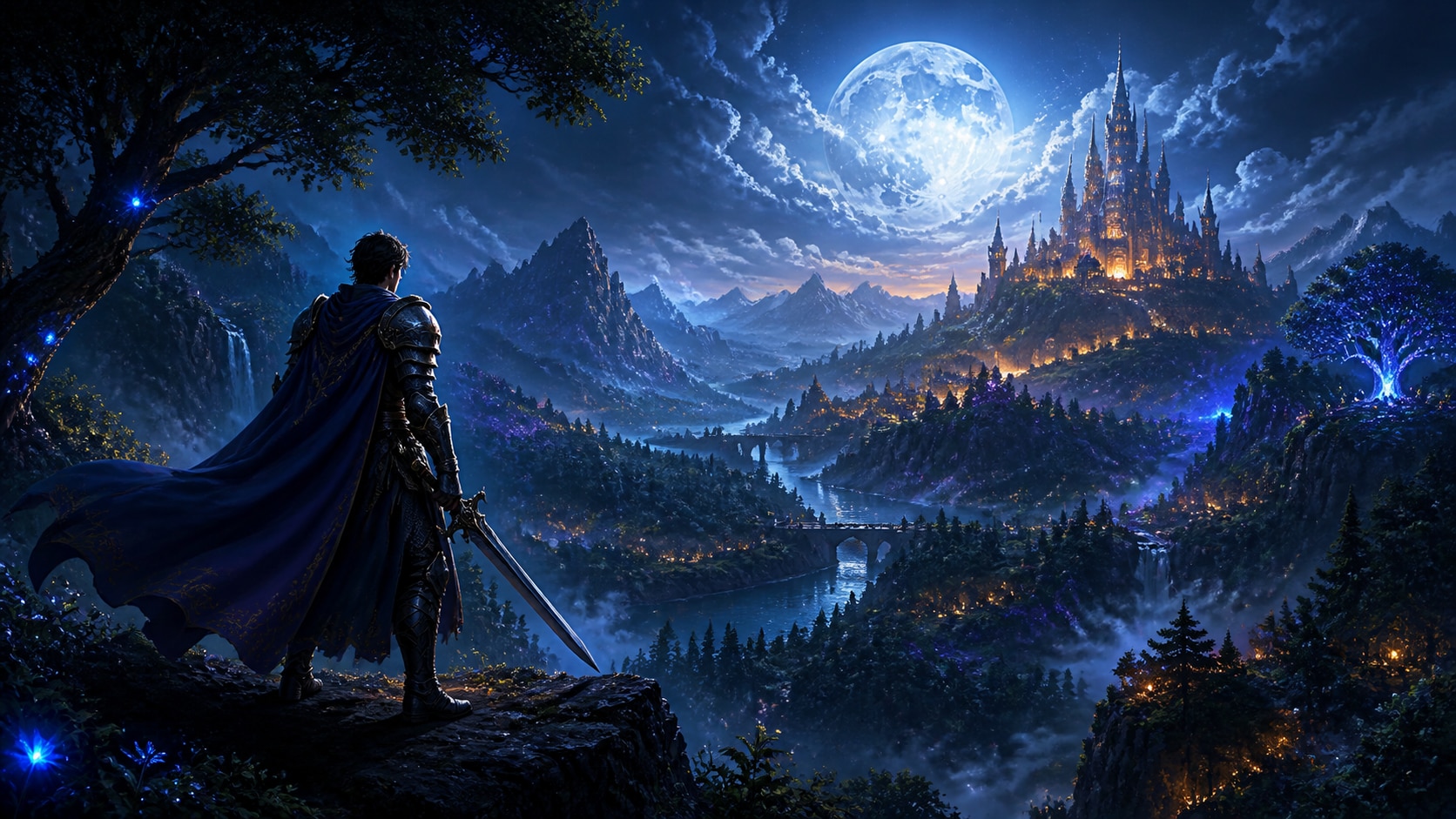 Filmora AI image generator creating AI fantasy game poster prompts visuals