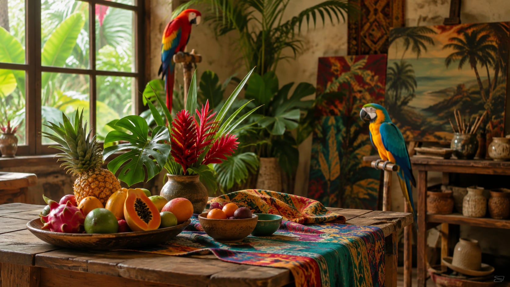 Nano Banana creating alternate Frida-style folk portrait palettes
