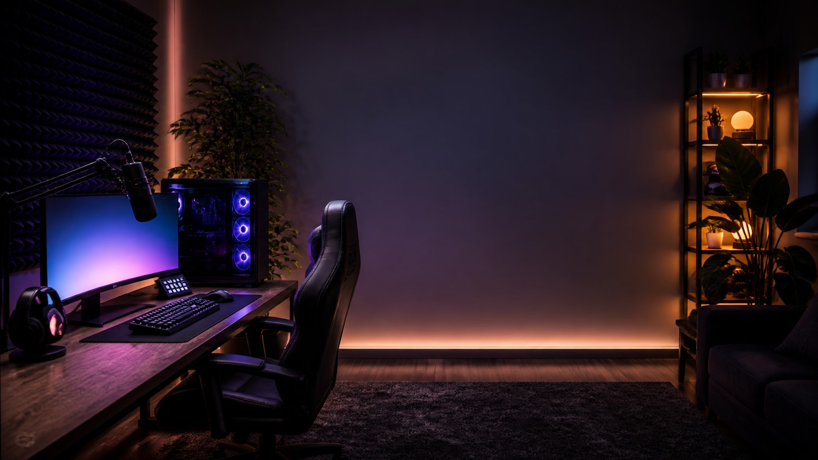 gaming room image prepared for Filmora intro editing