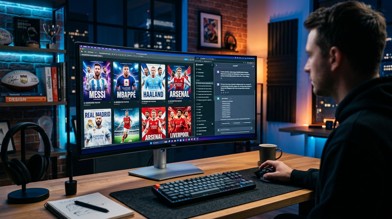 Effortless AI-generated FIFA posters creation