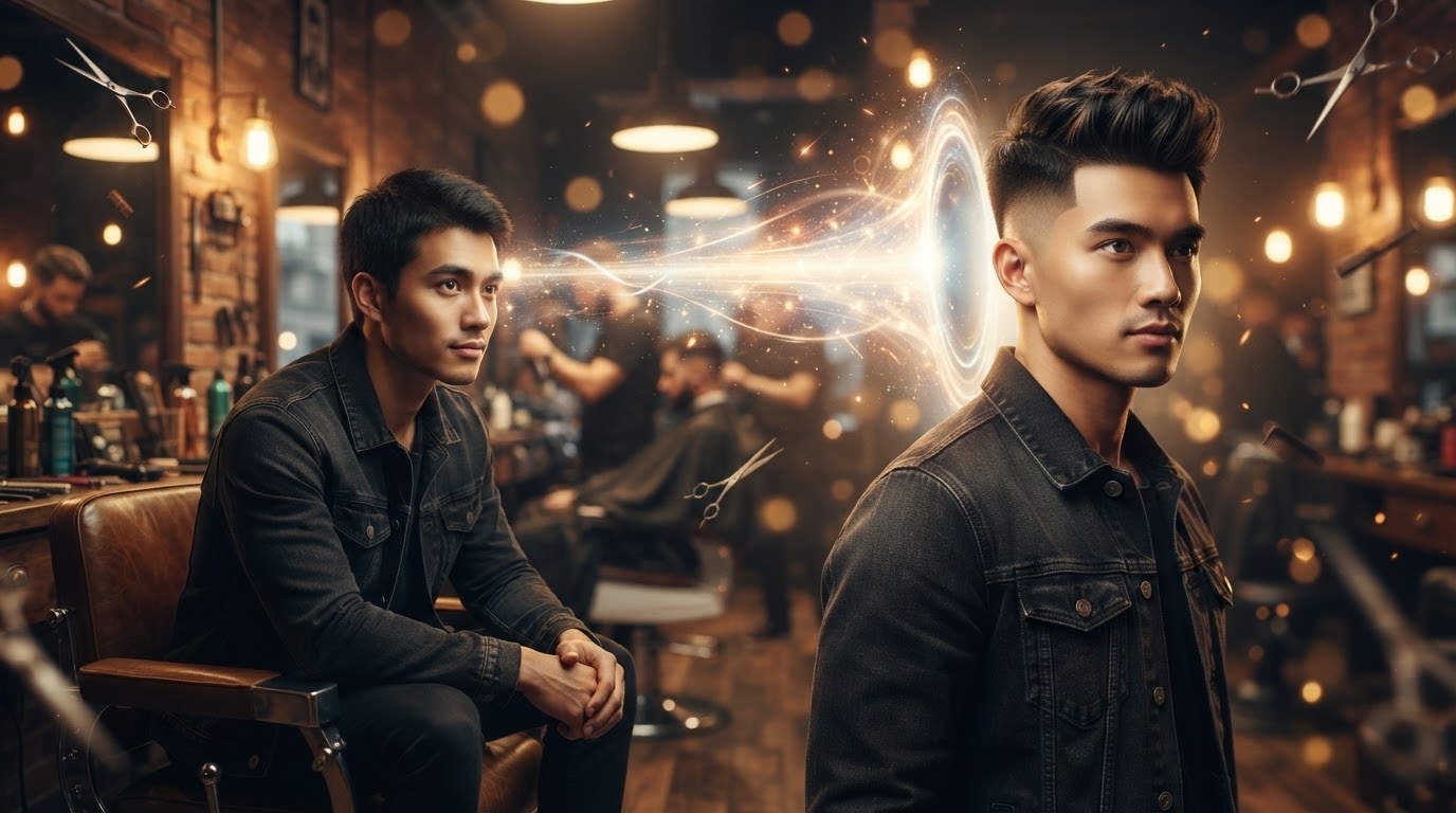 Test different cuts with AI hairstyle prompt for men