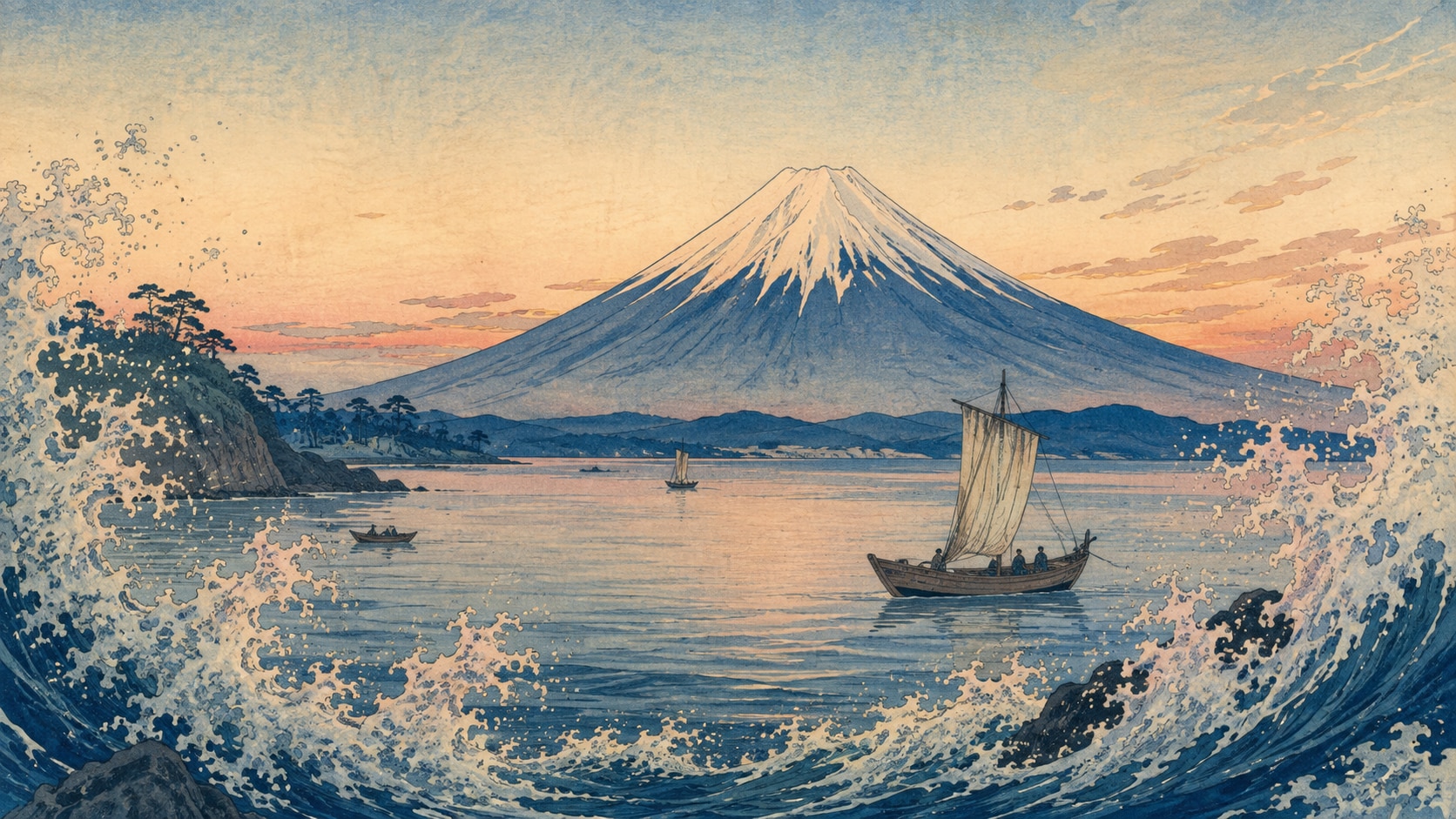 Nano Banana creating alternate Hokusai wave palettes