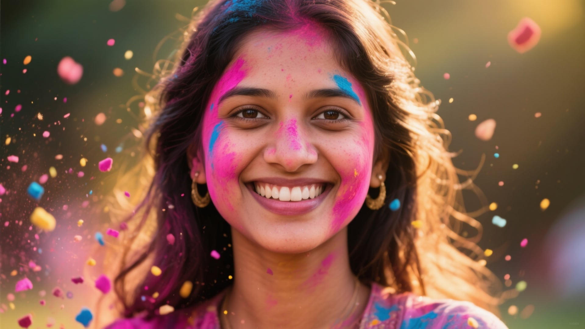 cinematic holi portrait