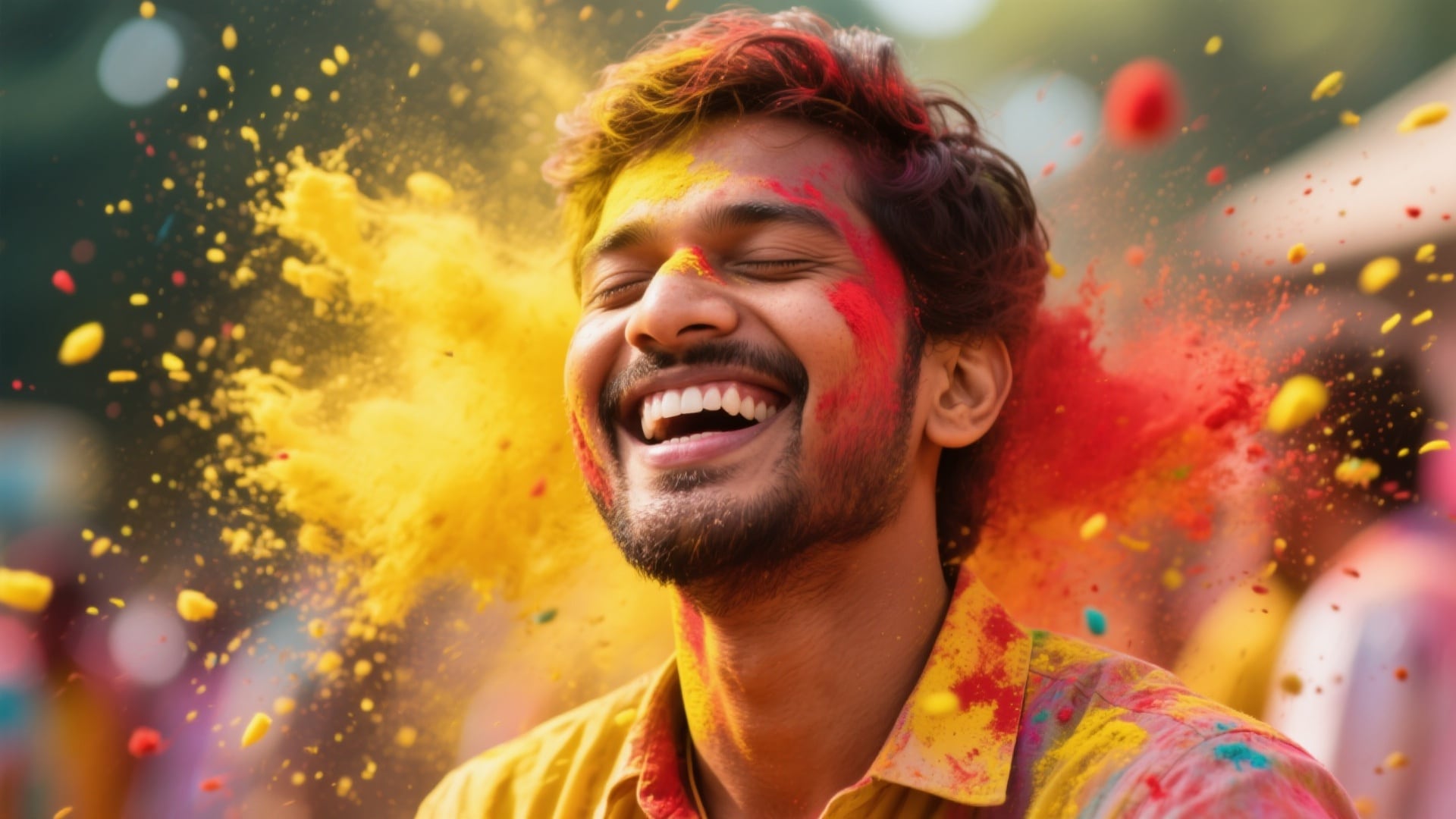 close up holi portrait