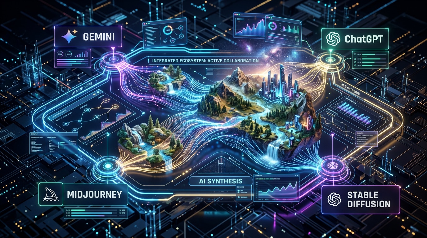 Use ai landscape prompts across different AI generators