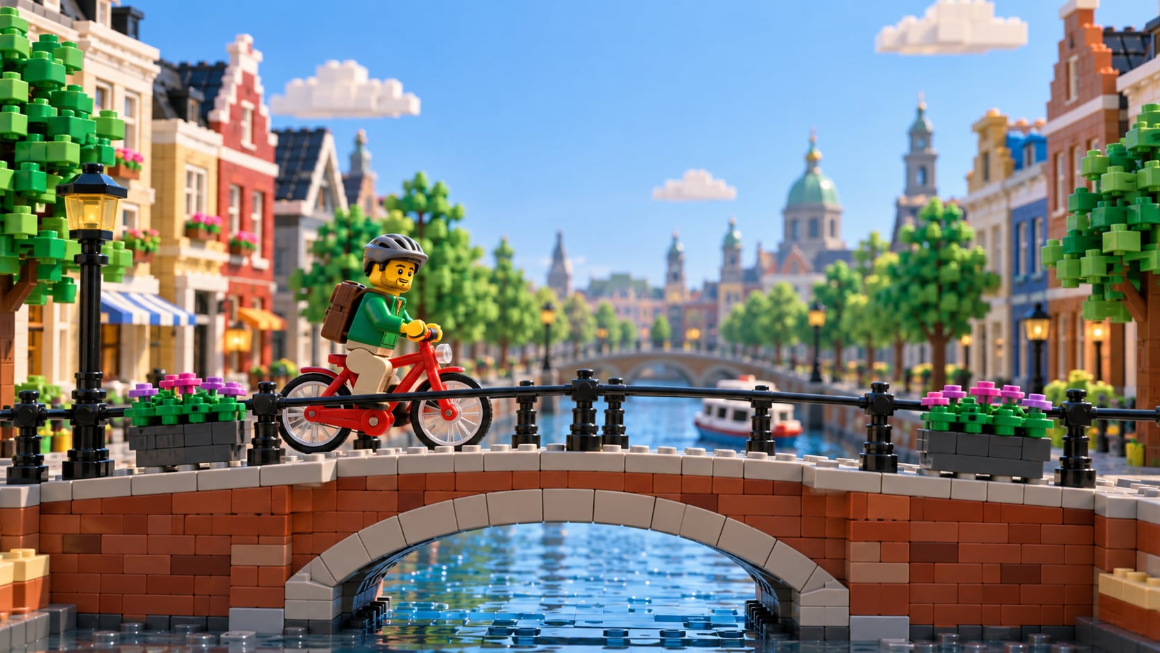 LEGO style photo prompt still image converted into video in Filmora