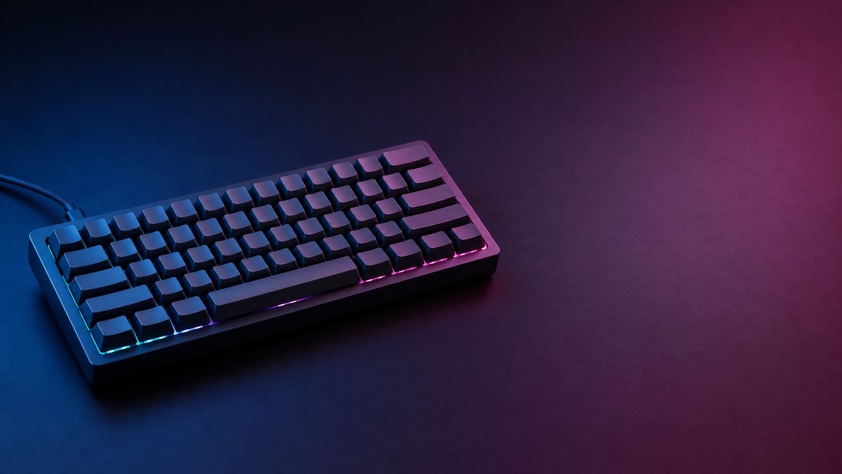 keyboard mockup image prepared for product launch video editing