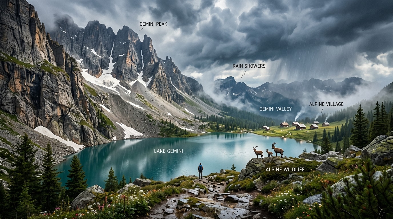 Master the gemini AI photo prompt mountain view