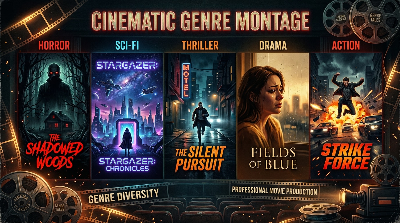 Master cinematic genres with AI movie poster prompts