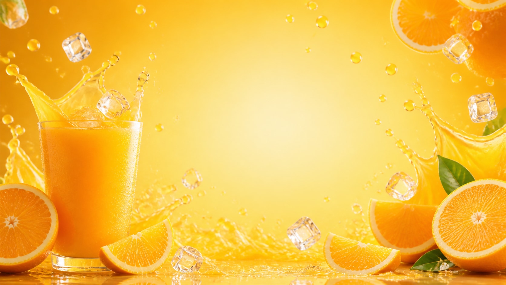 Orange juice AI image converted into a video ad in Filmora