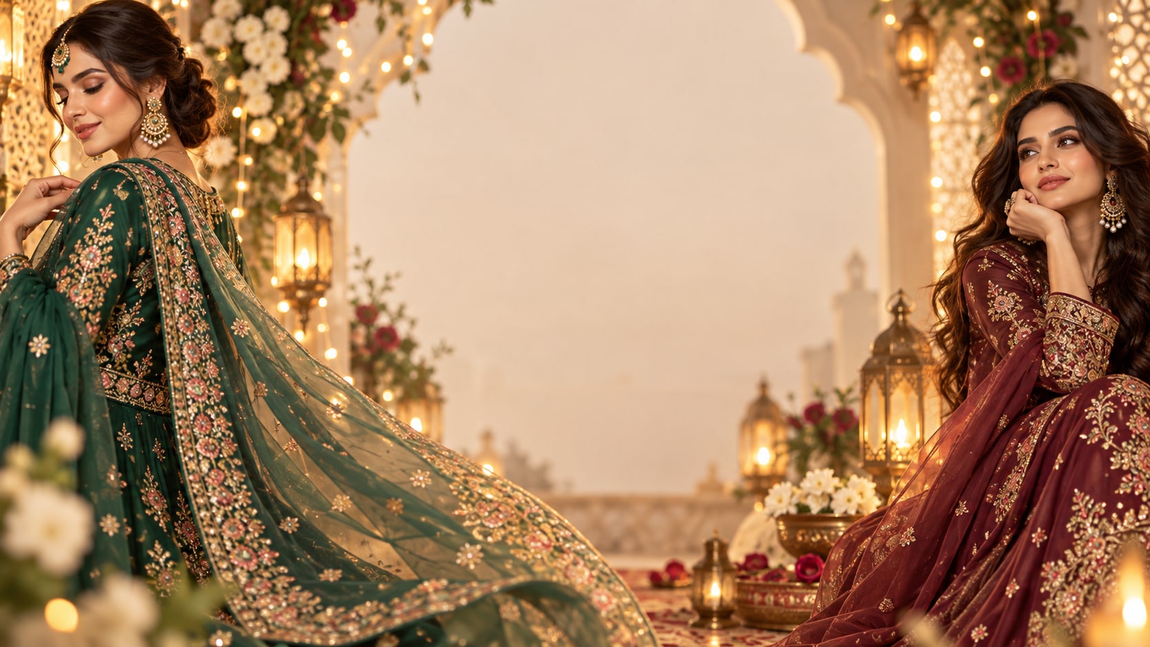 Pakistani dress prompt still image converted into video in Filmora
