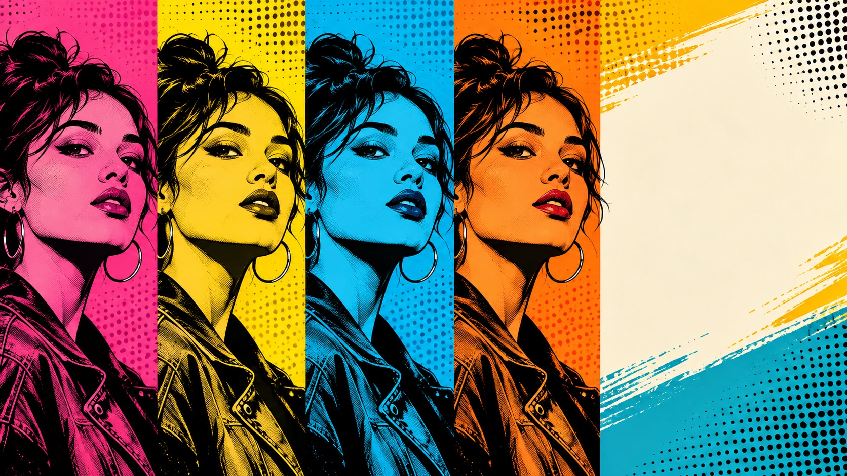 pop art prompt still image converted into video in Filmora
