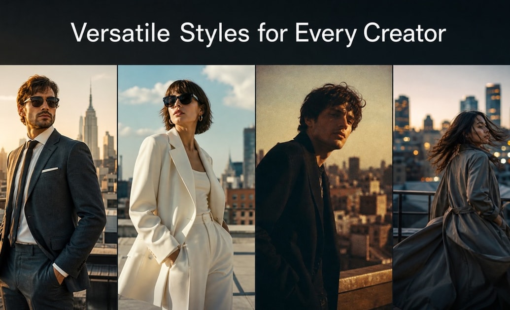 Versatile styles using an ai rooftop portrait prompt generator