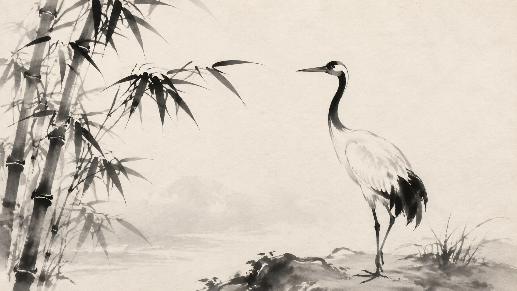 Filmora AI image generator creating sumi-e prompt visuals
