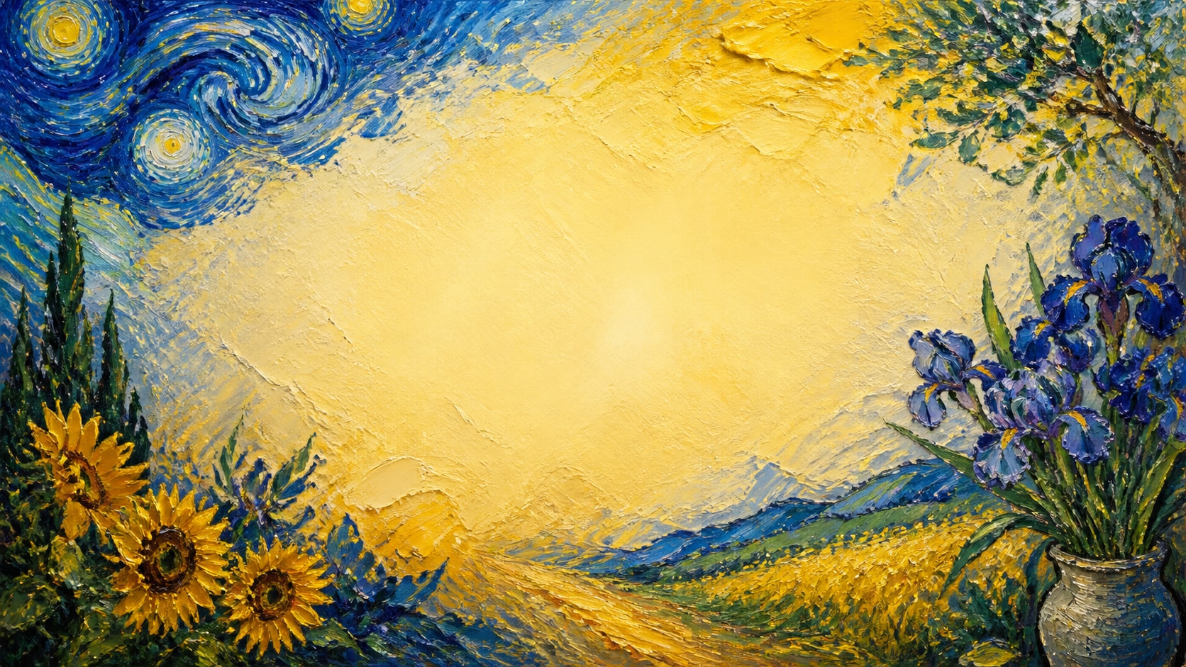 Van Gogh style prompt still image converted into video in Filmora