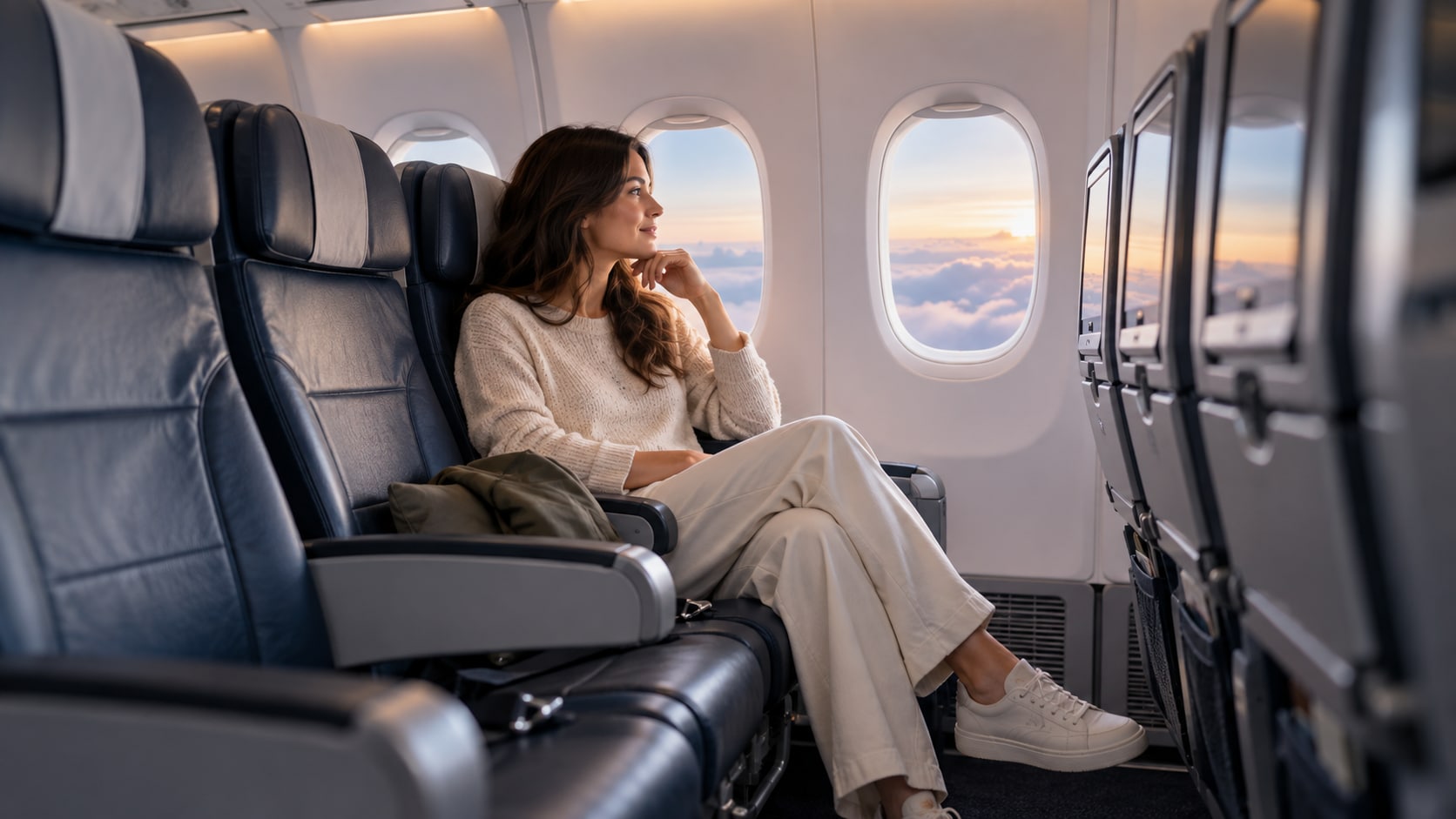 Nano Banana creating alternate airplane seat portrait prompt variants
