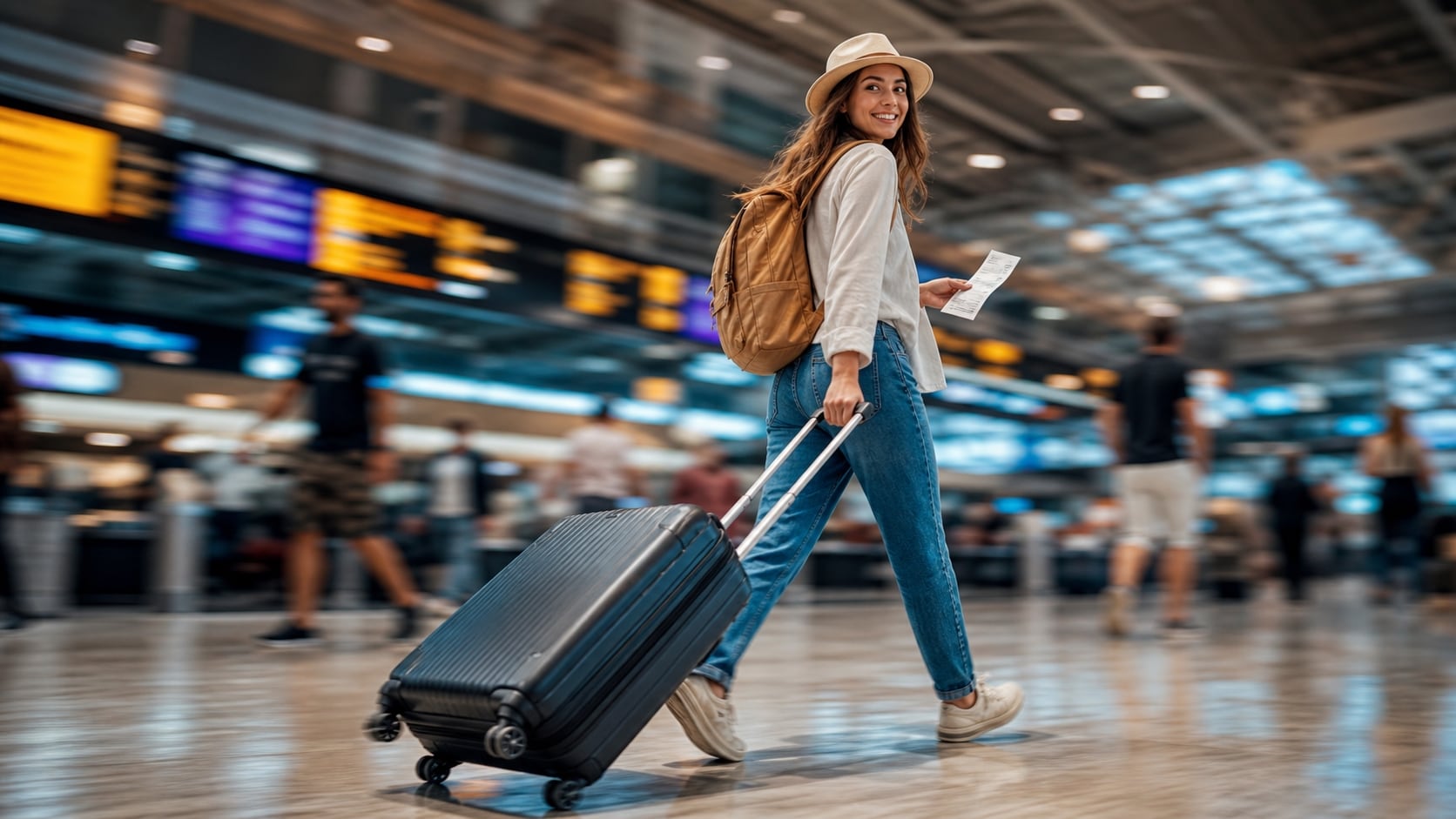 Bring airport portrait prompts to life with AI video