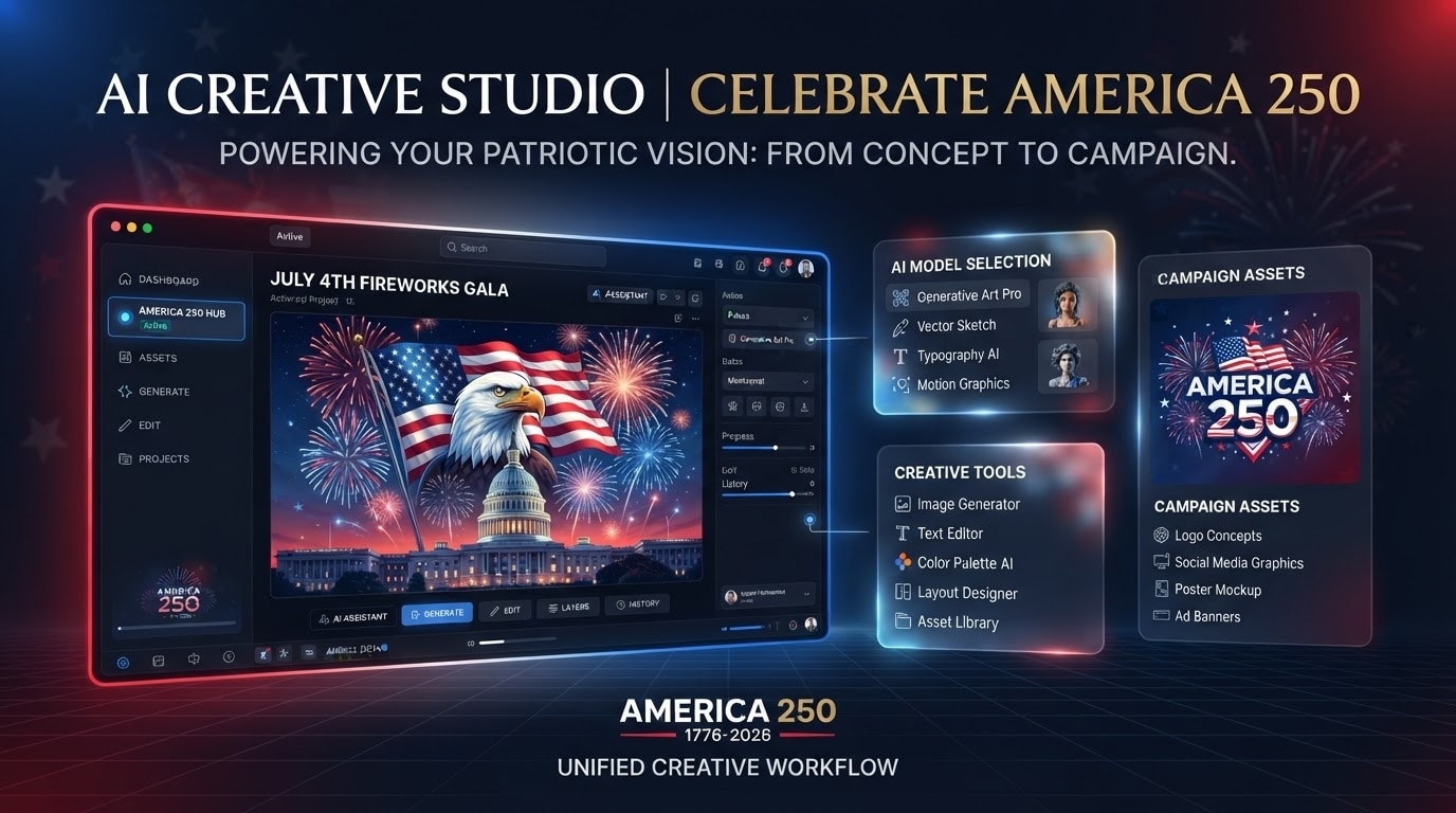 All-in-one AI editing studio for America 250