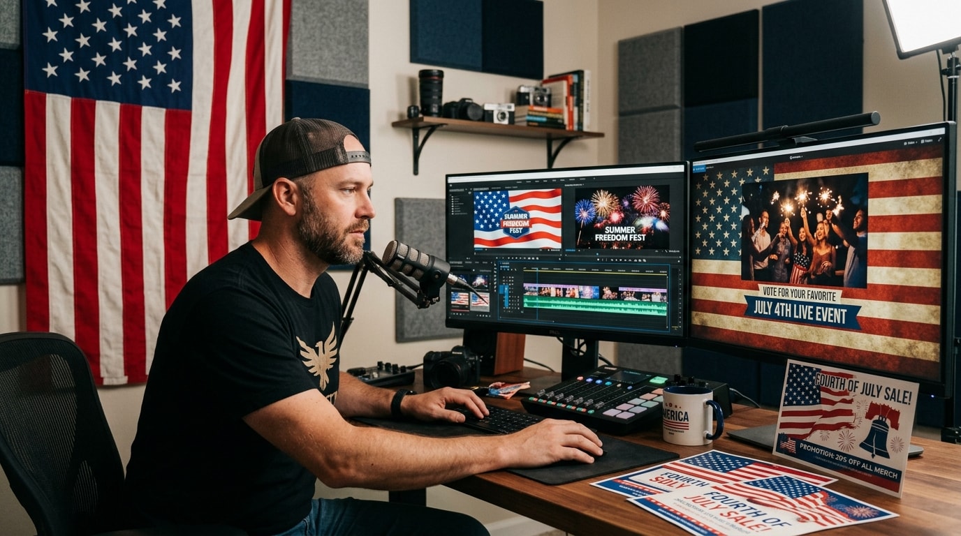 Enhance content with patriotic american flag backgrounds