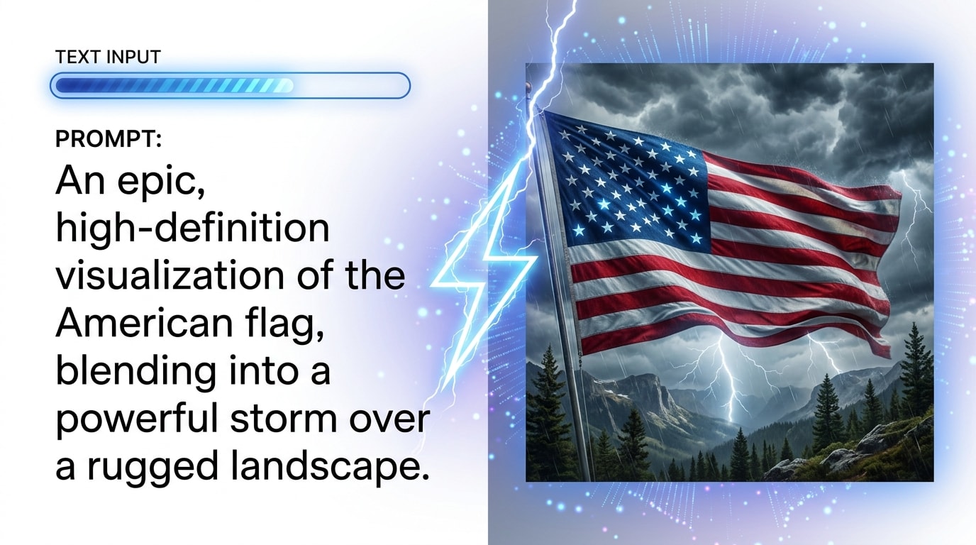 Generate america flag hd art instantly