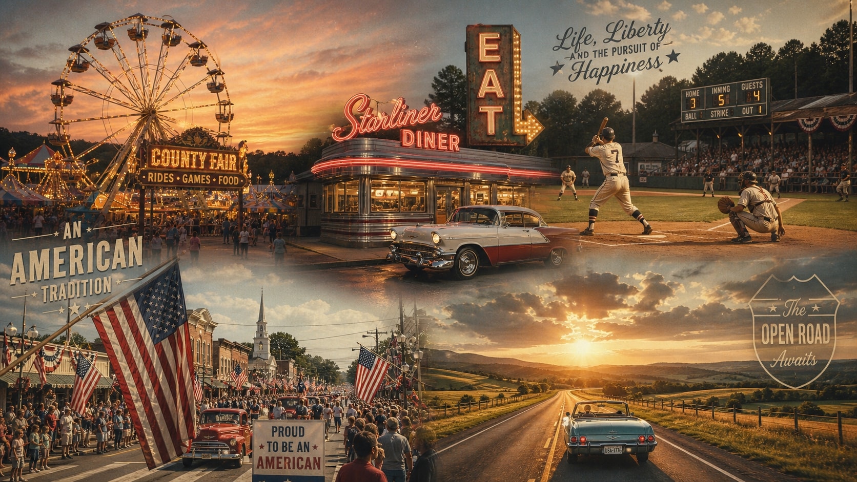 Americana photo prompt style generation