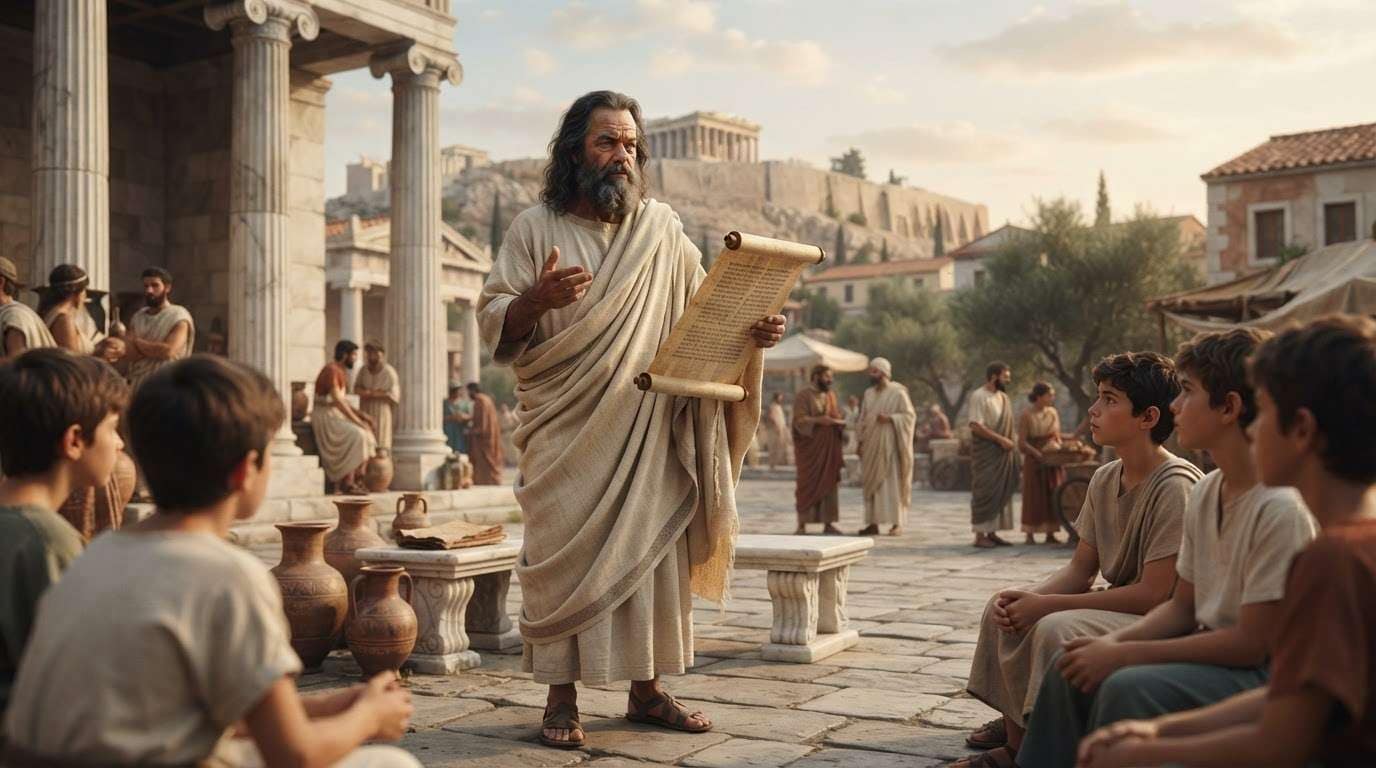 Craft wise ancient Greek philosopher scenes