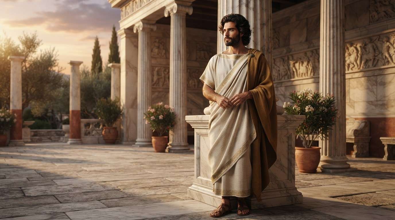 Seamless text-to-image integration for ancient Greek man visuals