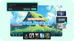 An animated character in an animation video maker interface