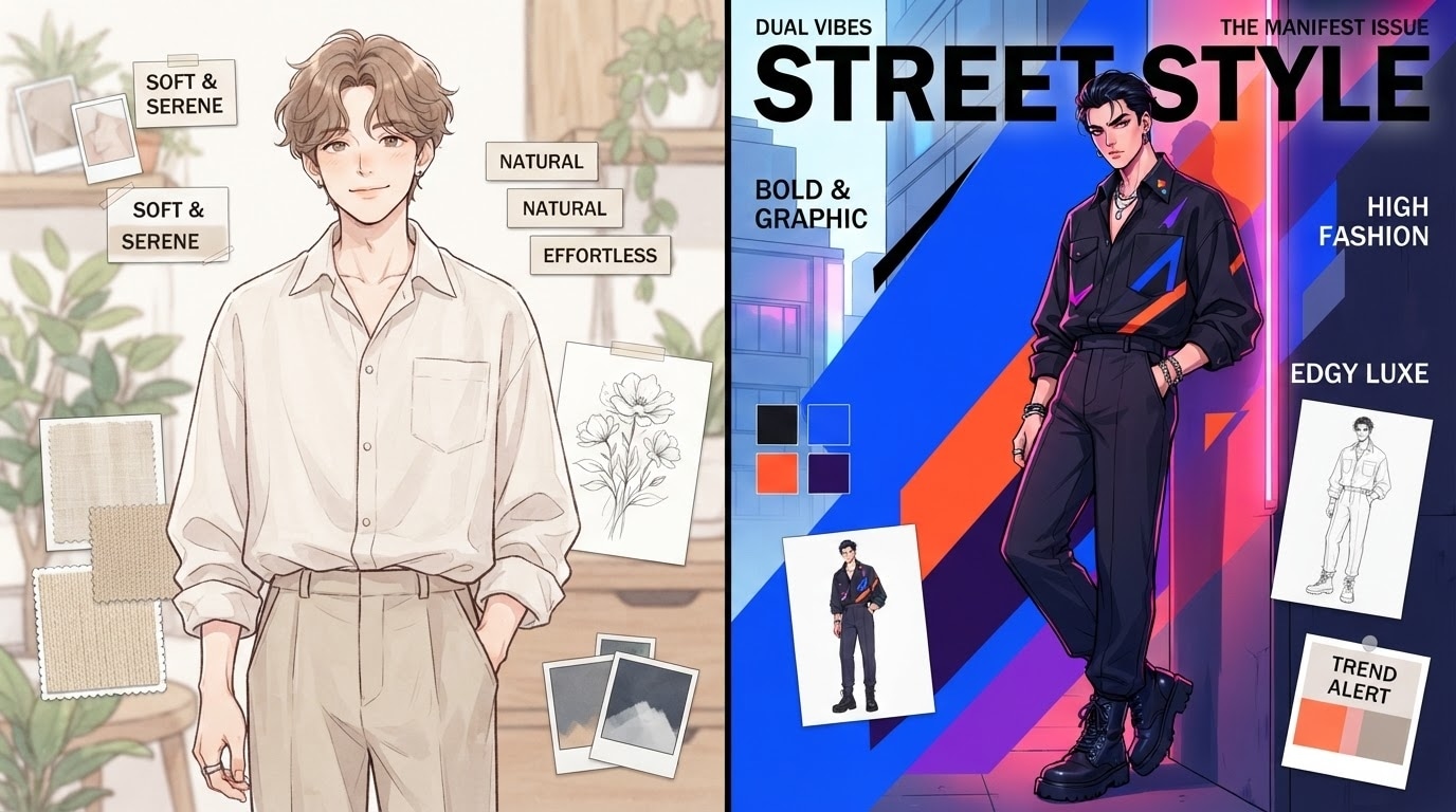 Experiment aesthetics with anime fashion prompts