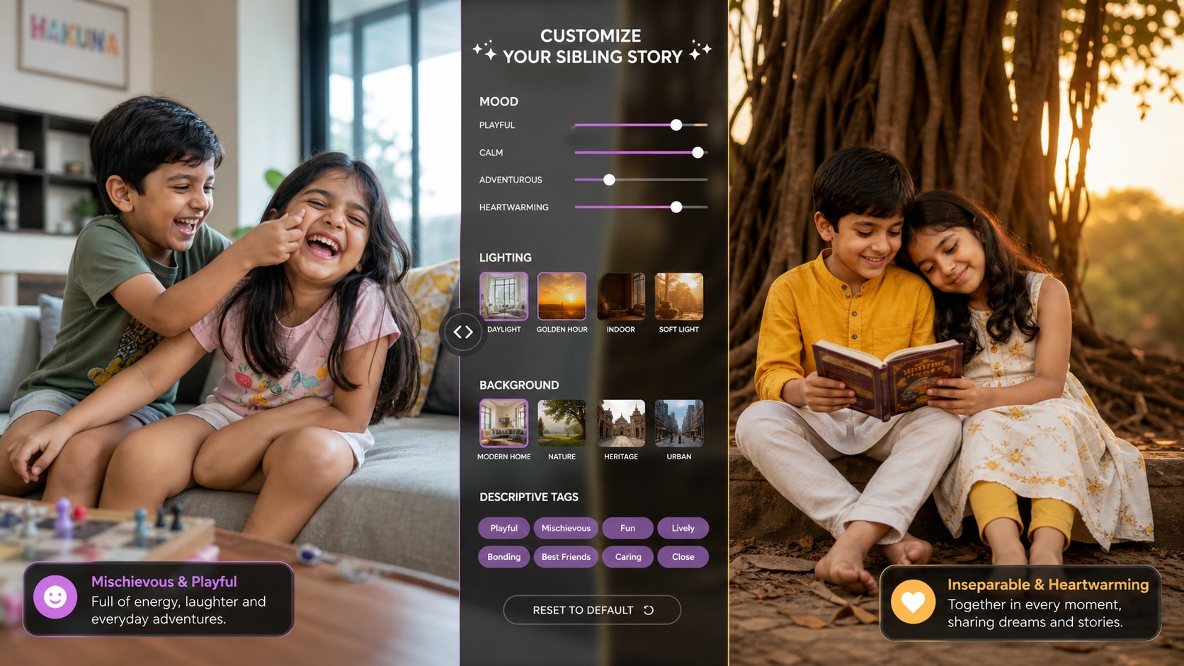Highly customizable brother and sister AI prompts