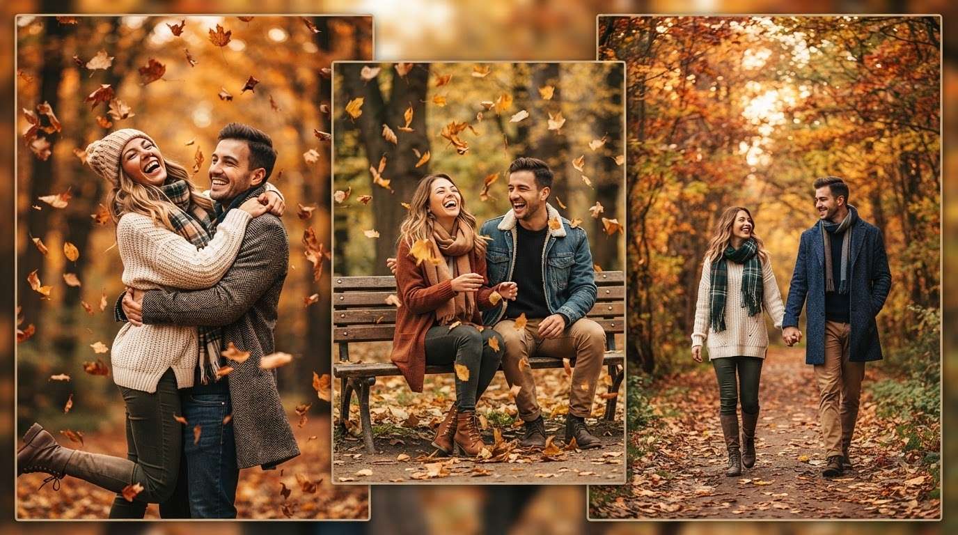 Select built-in models for fall couple photos AI