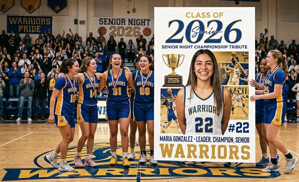 Senior night basketball poster and championship poster examples