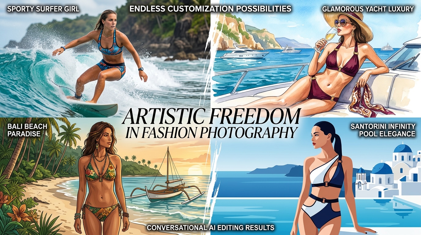 Seamless style customization with a chatgpt ai prompt for bikini