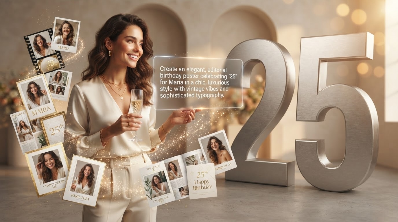 Generate stunning AI birthday posters instantly