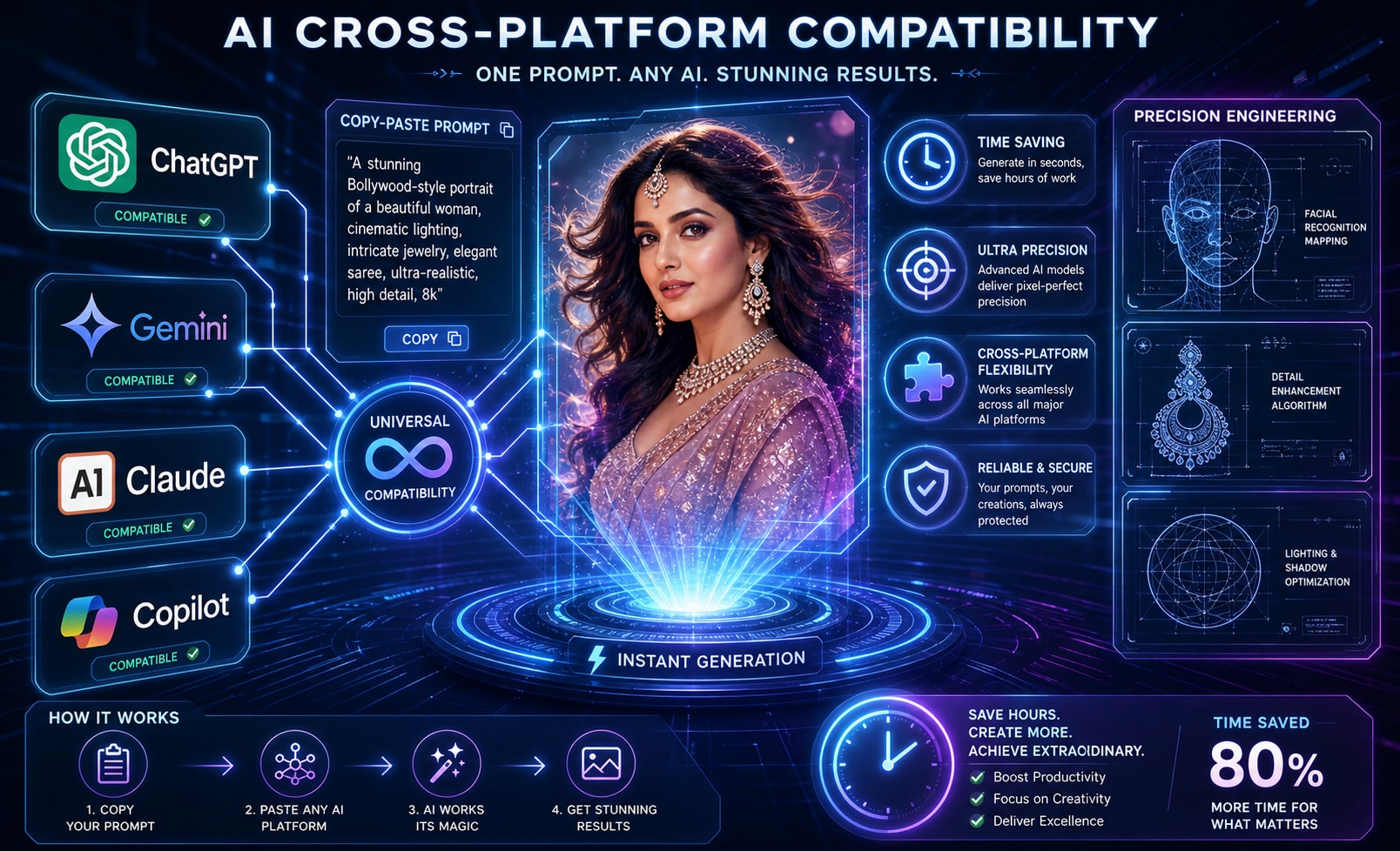 Easy cross platform bollywood ai photo generation