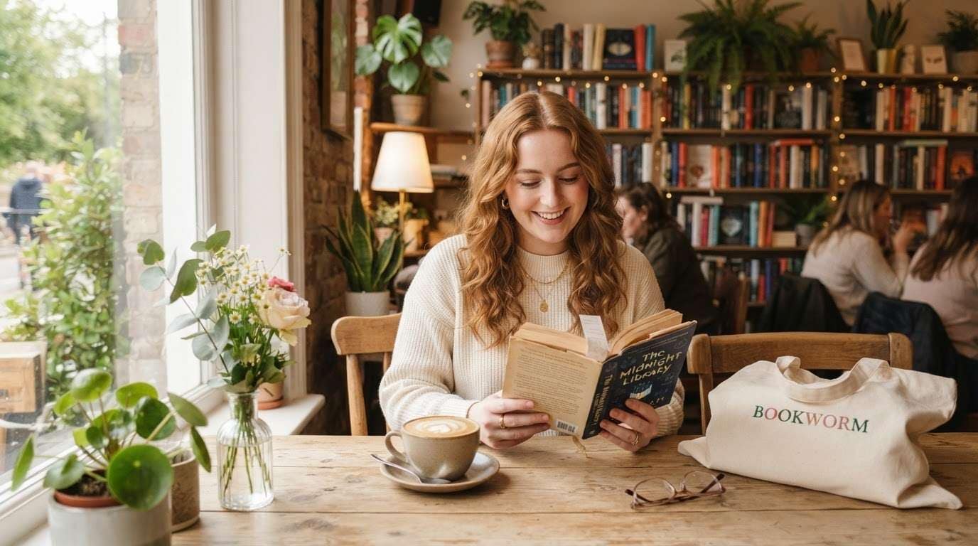 Elevate your social media presence with bookstore aesthetic images