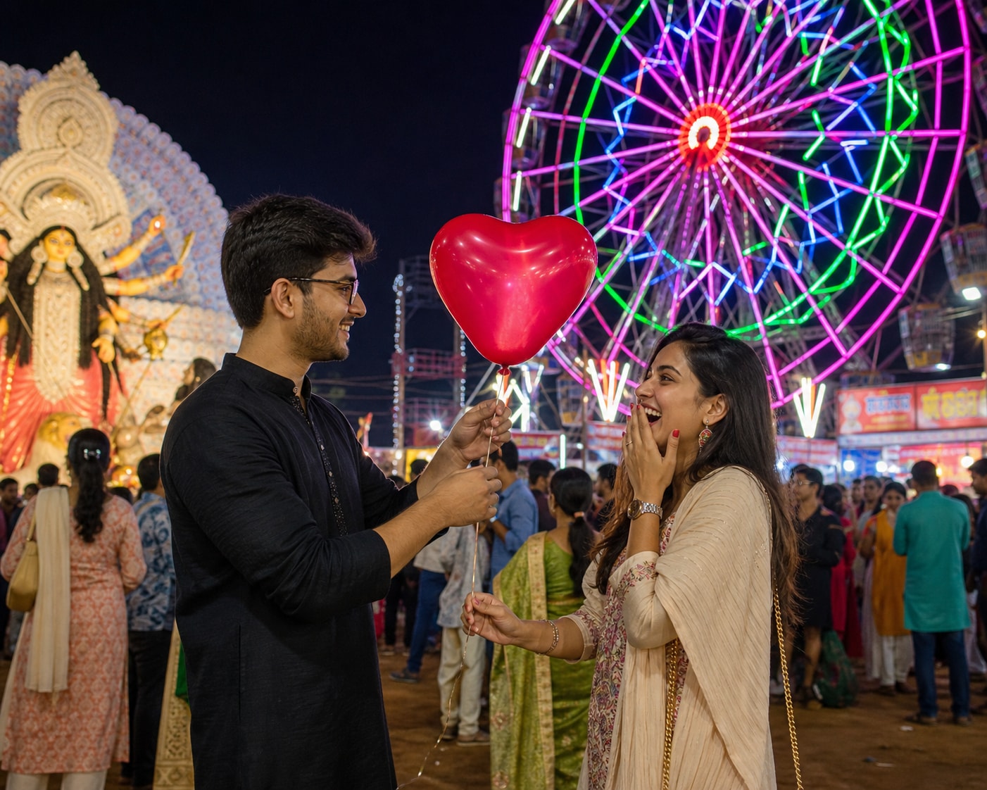 durga puja couple prompts