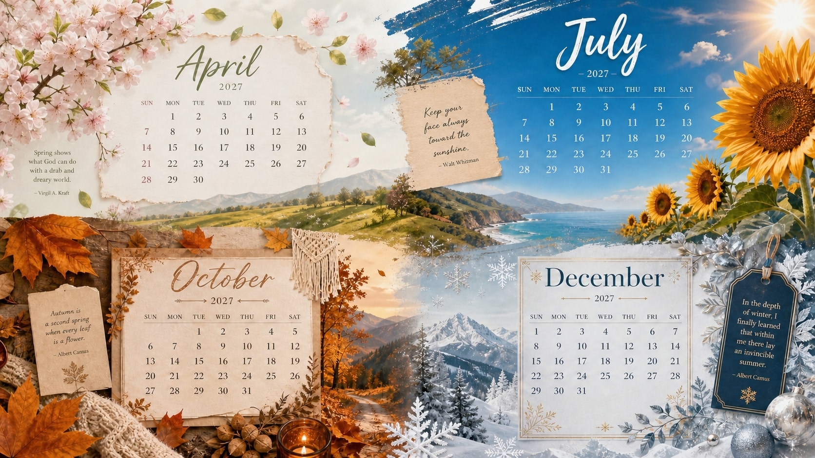 Generate flawless seasonal aesthetics with AI calendar prompts