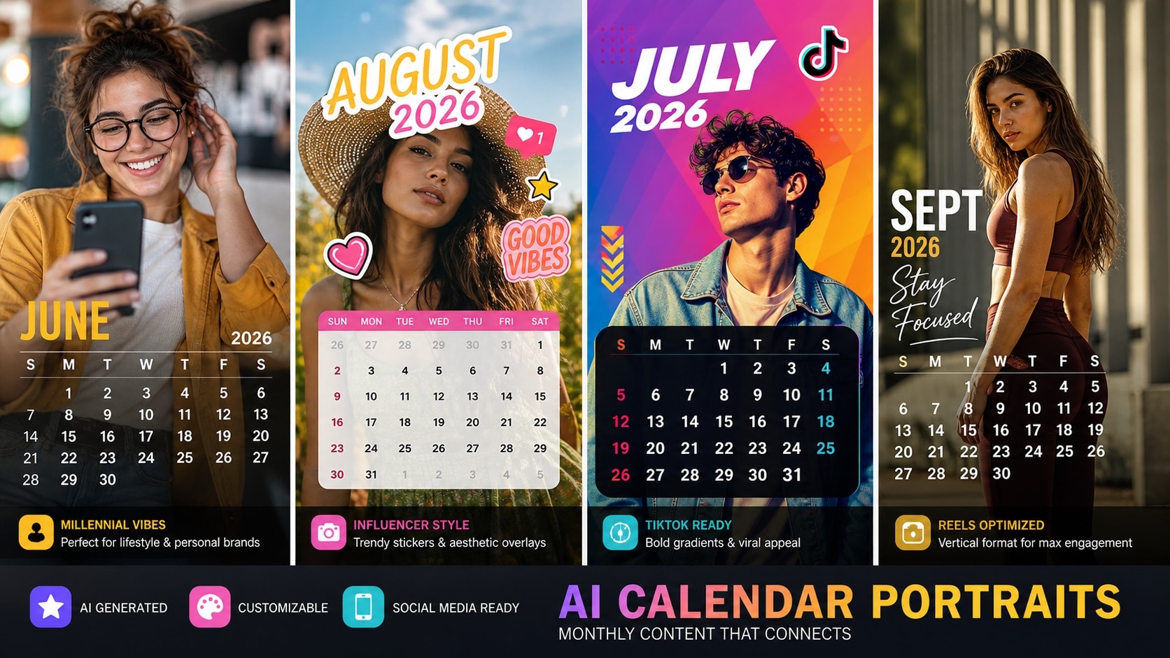 Empower your social media strategy using calendar photo prompts for AI