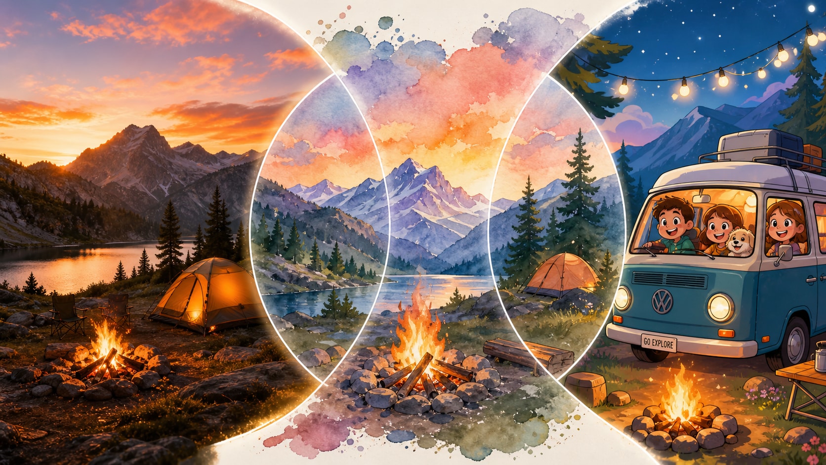 Flexible AI models for camping photo generation