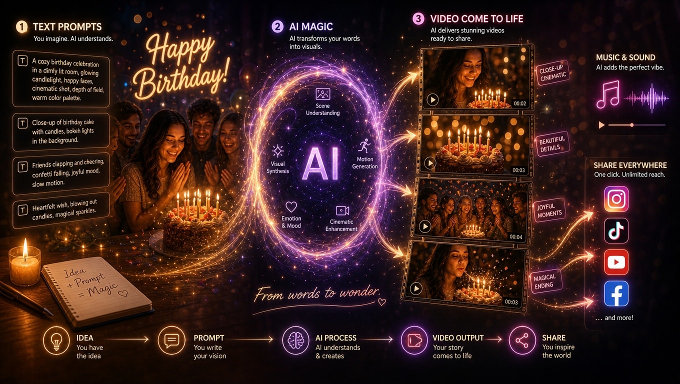 Streamlined creation of candlelight cinematic videos