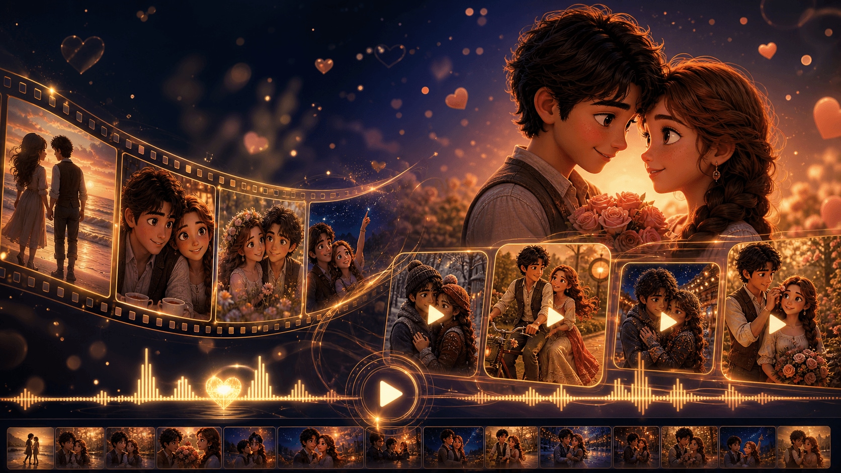 Animate your cartoon couple AI images