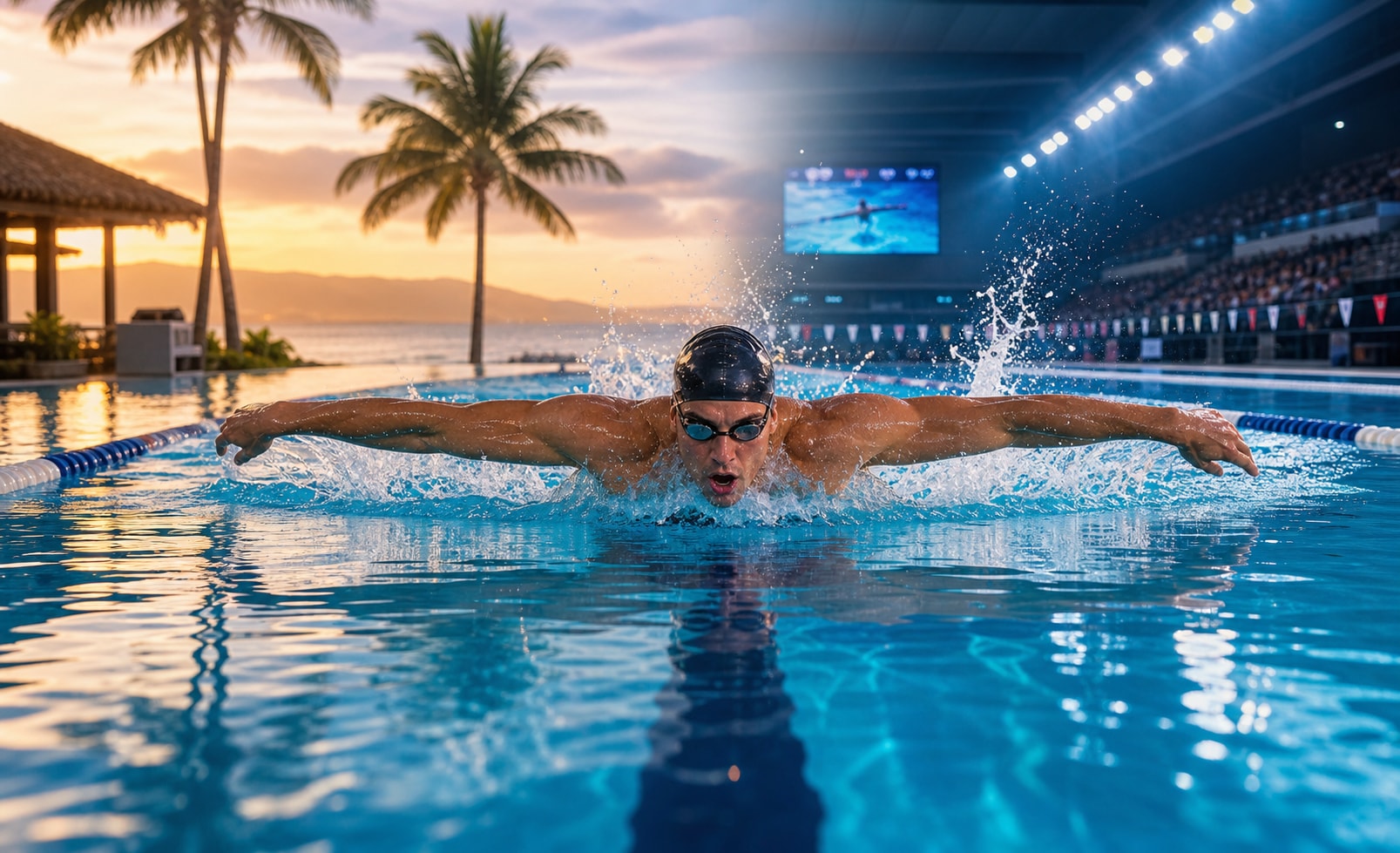 Customize environments using swimming pool AI photo prompts