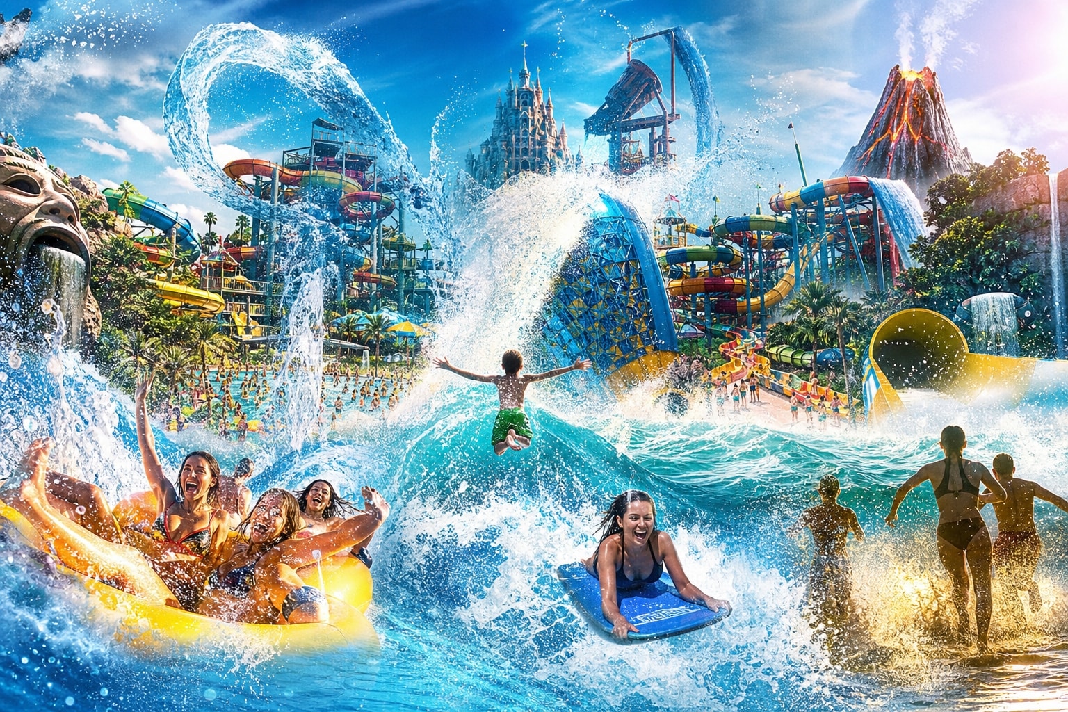 Animate your ChatGPT waterpark photo prompts with video assets