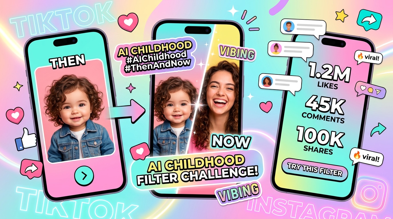 Create viral childhood AI photos for social media